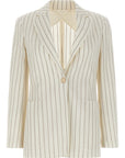 Max Mara White Cotton Blazer