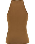 Max Mara Brown Viscose Sleeveles T-Shirt