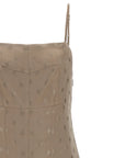 Fendi Gray Silk Midi Dress