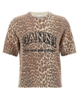 Ganni Brown Wool T-Shirt