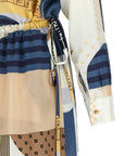 Fendi Multicolor Silk Midi Dress