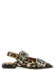 Ganni Multicolor Polyester Ballet Flats