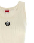 Kenzo White Viscose Sleeveles T-Shirt