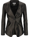 Alexander McQueen Black Lamb Leather Blazer