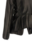 Alexander McQueen Black Lamb Leather Blazer