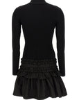 Ganni Black Viscose Short Dress
