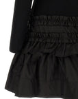 Ganni Black Viscose Short Dress