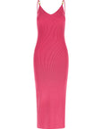 Versace Fuchsia Viscose Midi Dress