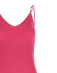 Versace Fuchsia Viscose Midi Dress