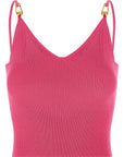 Versace Fuchsia Viscose Sleeveles T-Shirt