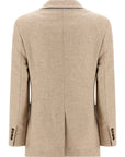 Max Mara Beige Alpaca Leather Blazer