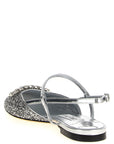 Jimmy Choo Silver Tencel Ballet Flats
