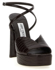 Jimmy Choo Brown Leather Stiletto Heel Sandals