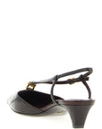 Fendi Brown Lamb Leather Mid Heel Pumps