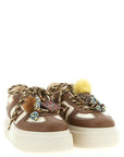 Fendi Multicolor Calfskin Platform Sneakers