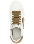 Dolce & Gabbana Beige Calfskin Sneakers