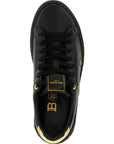 Balmain Black Lamb Leather Low Top Sneakers