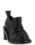 Moschino Black Leather Platform Loafers
