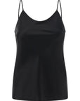 Max Mara Black Silk Tank Tops