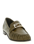 Fendi Bicolor Lamb Leather Slip-On Loafers