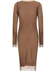 MM6 Maison Margiela Beige Polyamide Midi Dress
