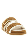 Fendi Beige Calfskin Slides