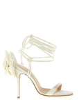 Magda Butrym White Viscose Stiletto Heel Sandals