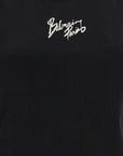 Balmain Black Cotton Sleeveles T-Shirt