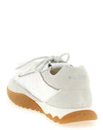 PINKO White Calfskin Athletic Sneakers