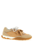 PINKO Beige Calfskin Athletic Sneakers