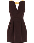 Elisabetta Franchi Brown Cotton Short Dress