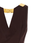 Elisabetta Franchi Brown Cotton Short Dress
