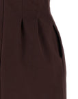 Elisabetta Franchi Brown Cotton Short Dress