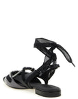 PINKO Black Leather Ballet Flats