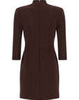 Elisabetta Franchi Brown Polyester Short Dress