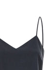 Max Mara Gray Silk Sleeveles T-Shirt
