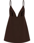 Elisabetta Franchi Brown Polyester Short Dress