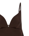 Elisabetta Franchi Brown Polyester Short Dress