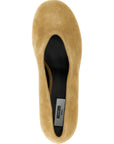 Moschino Beige Calfskin Mid Heel Pumps