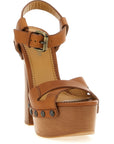 Dsquared² Brown Calfskin Stiletto Heel Sandals