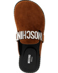 Moschino Brown Calfskin Clogs
