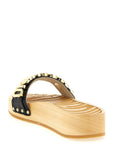 Moschino Black Calfskin Slides