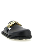 Moschino Black Calfskin Clogs
