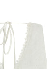 PINKO White Cotton Sleeveles T-Shirt