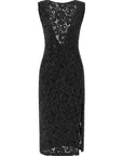 PINKO Black Cotton Midi Dress