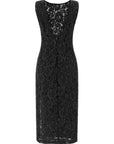 PINKO Black Cotton Midi Dress