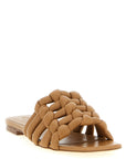 Tod's Brown Lambskin Slides