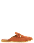 Tod's Orange Calfskin Mules