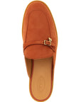 Tod's Orange Calfskin Mules