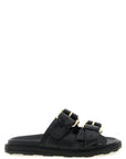 Moschino Black Calfskin Slides
